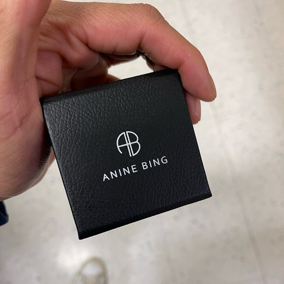 *PAIR* LINK DROP EARRINGS - ANINE BING - SOLID 14K GOLD - Picture 4 of 5